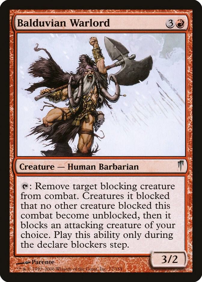 Balduvian Warlord 77 card from Coldsnap
