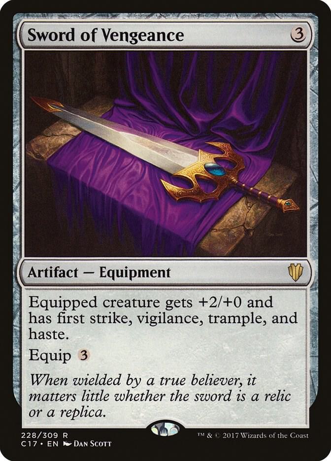 Sword of Vengeance 228 card from Commander 2017