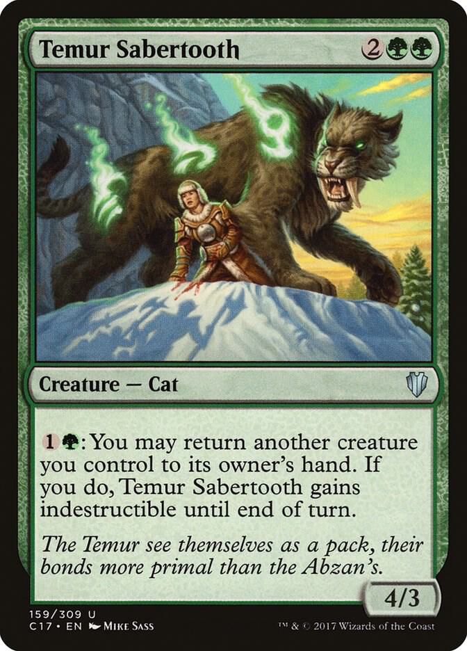 Temur Sabertooth 159 card from Commander 2017