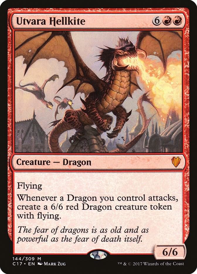 Utvara Hellkite 144 card from Commander 2017