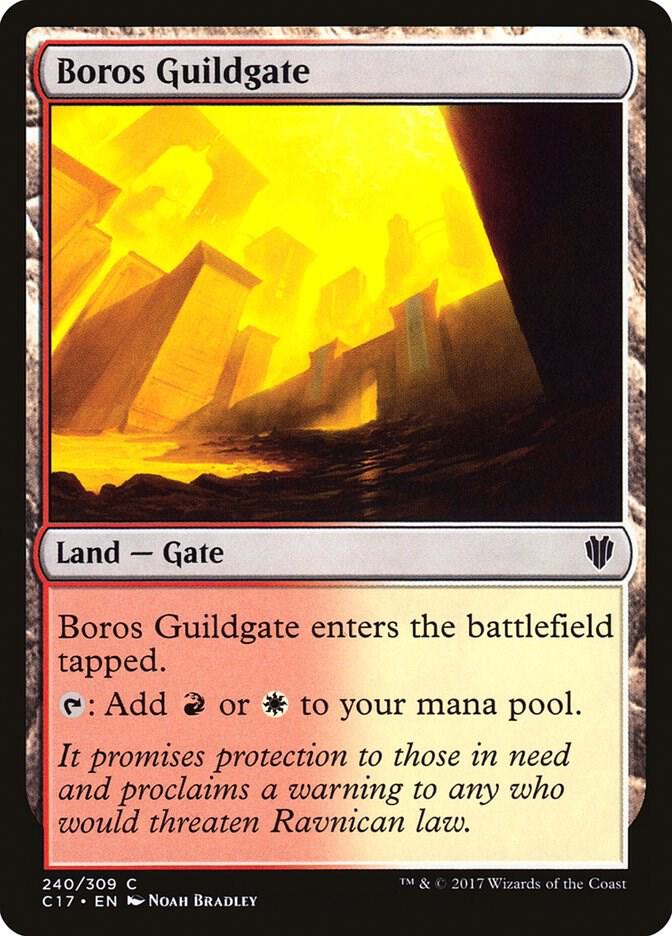 Boros Guildgate 240 card from Commander 2017