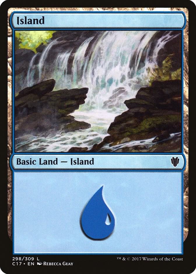 Island 298 card from Commander 2017