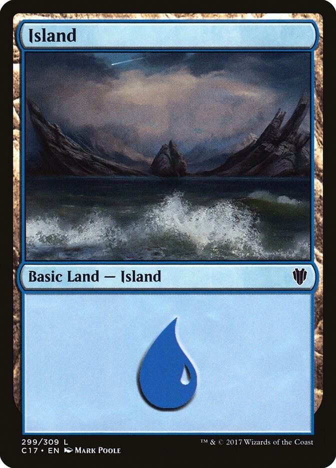 Island 299 card from Commander 2017