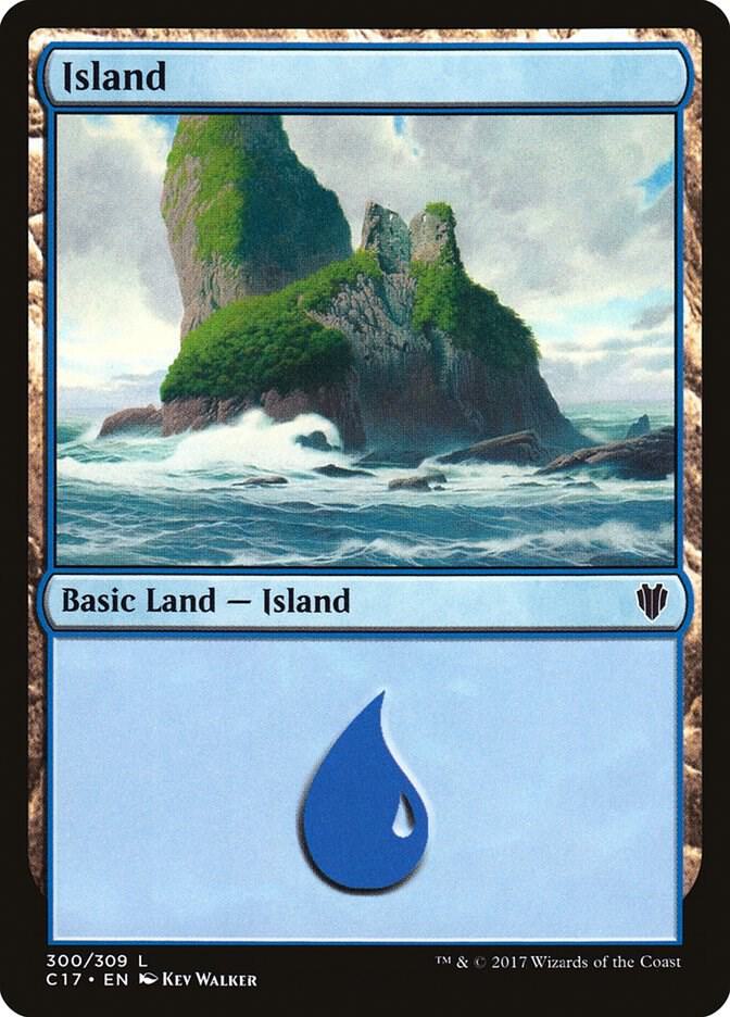 Island 300 card from Commander 2017