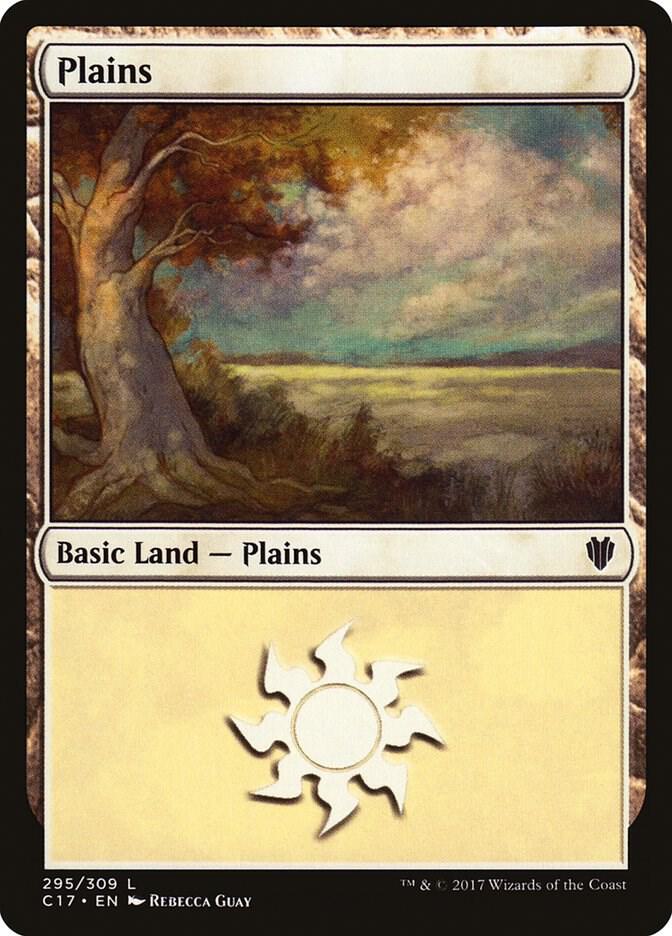 Plains 295 card from Commander 2017
