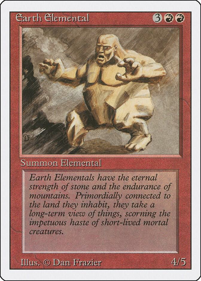 Earth Elemental card from Revised Edition