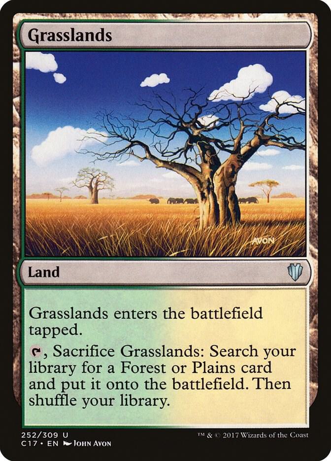 Grasslands 252 card from Commander 2017