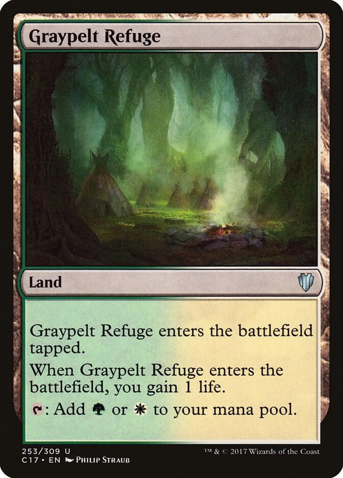 Graypelt Refuge 253 card from Commander 2017
