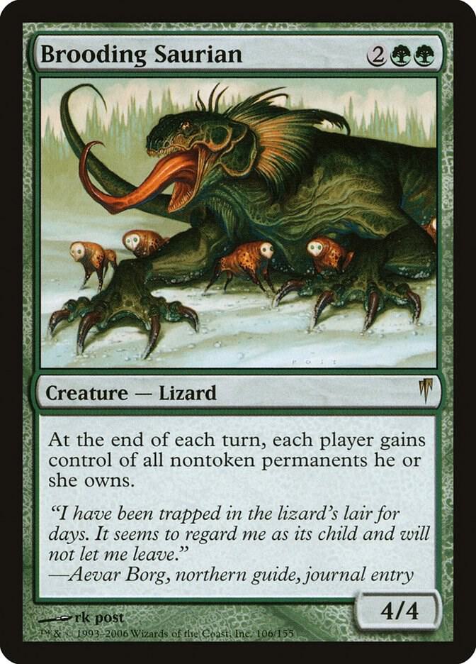 Brooding Saurian 106 card from Coldsnap