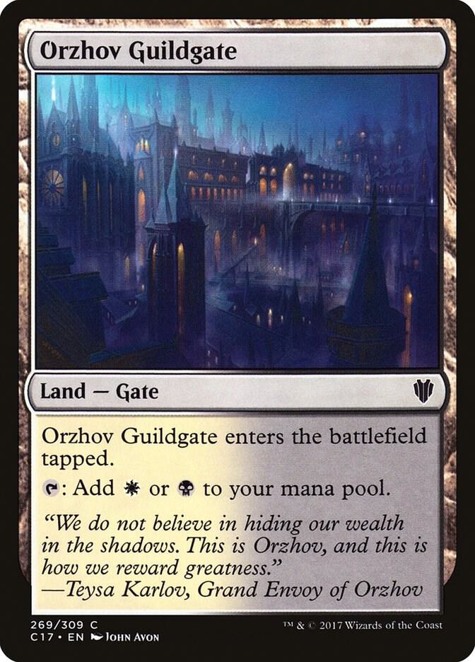 Orzhov Guildgate 269 card from Commander 2017