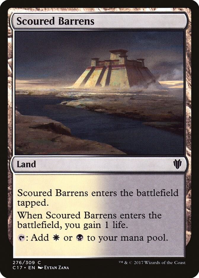 Scoured Barrens 276 card from Commander 2017