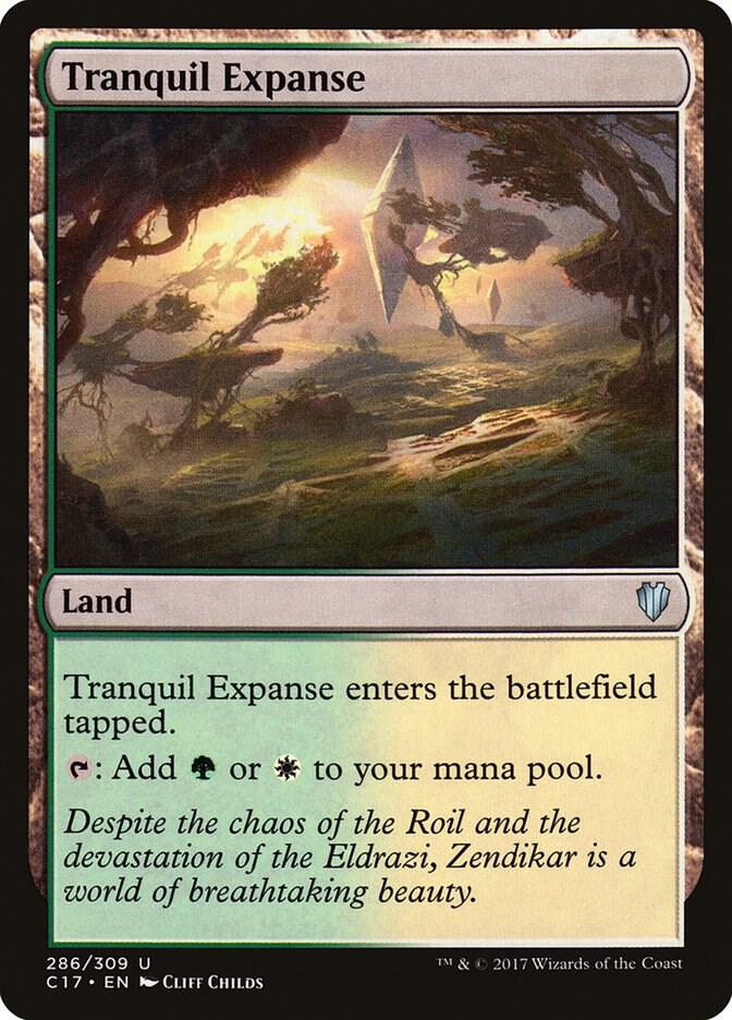 Tranquil Expanse 286 card from Commander 2017