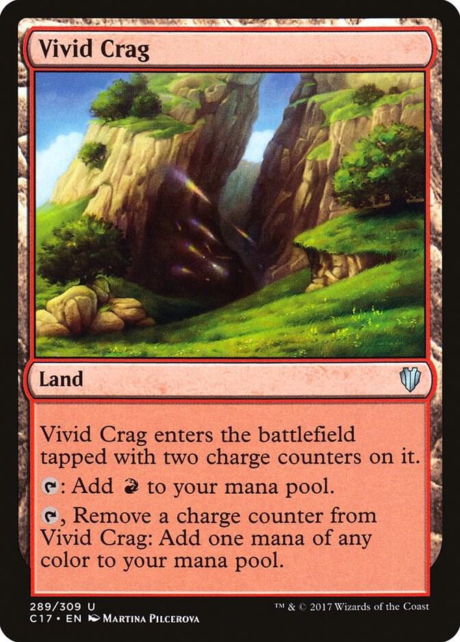 Vivid Crag 289 card from Commander 2017