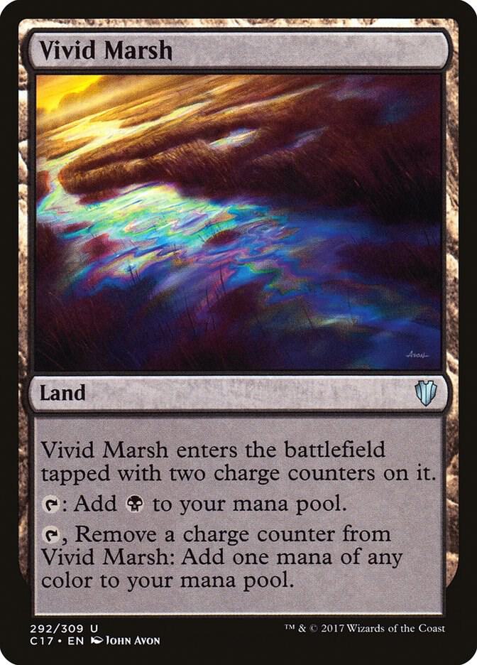 Vivid Marsh 292 card from Commander 2017