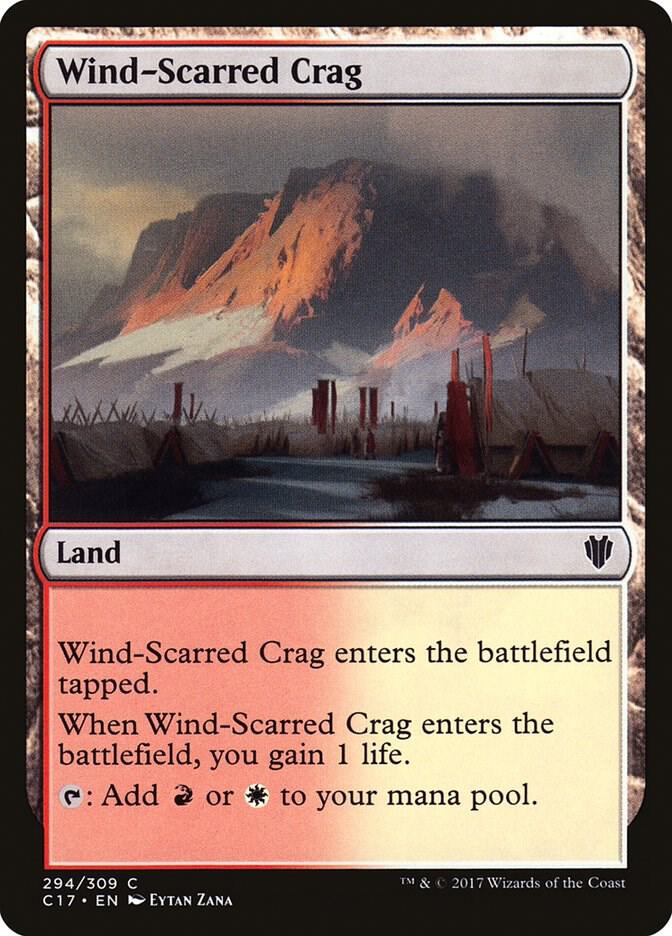 Wind-Scarred Crag 294 card from Commander 2017