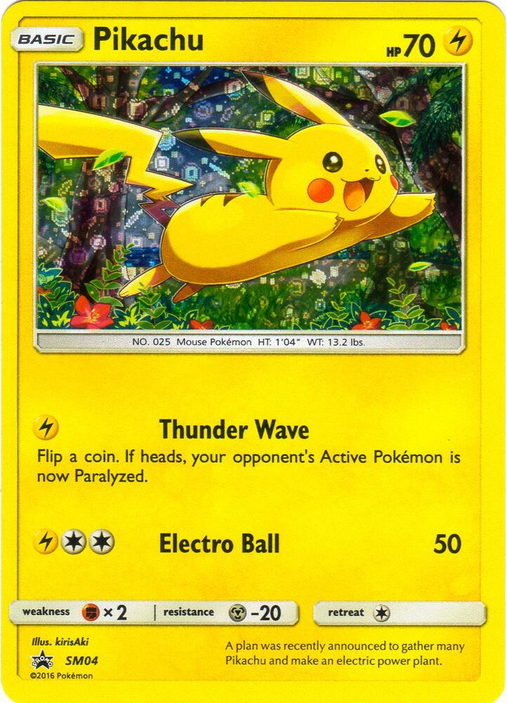 Pikachu (General Mills) SM04 card from Miscellaneous Cards & Products