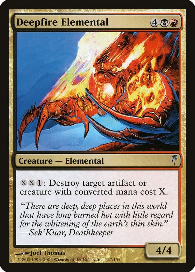 Deepfire Elemental 127 card from Coldsnap
