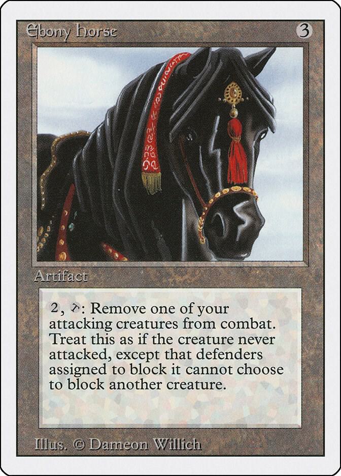 Ebony Horse card from Revised Edition