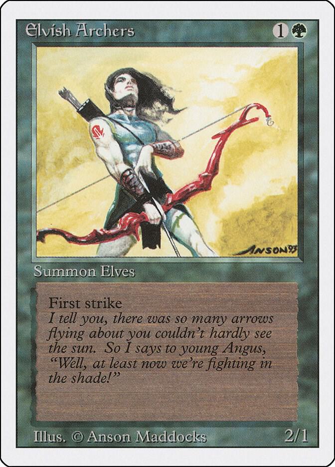 Elvish Archers card from Revised Edition