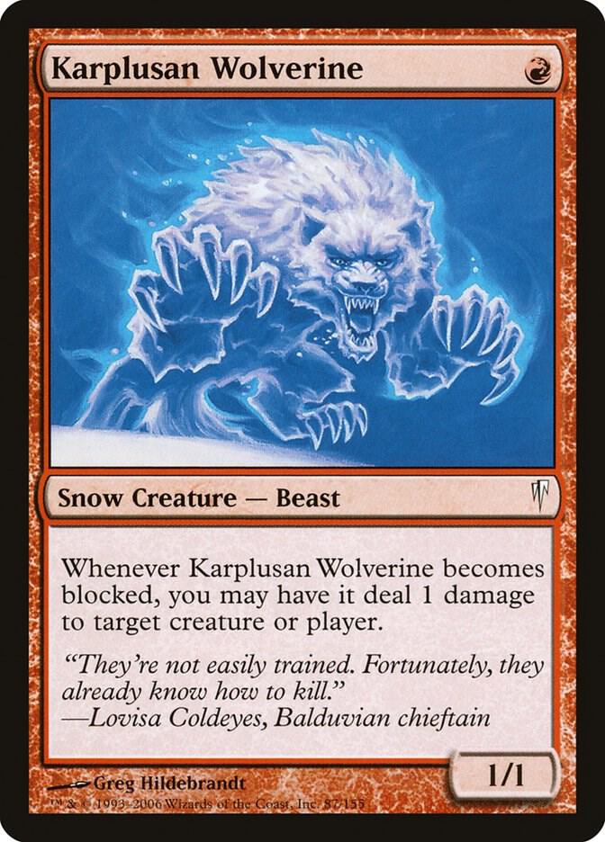 Karplusan Wolverine 87 card from Coldsnap