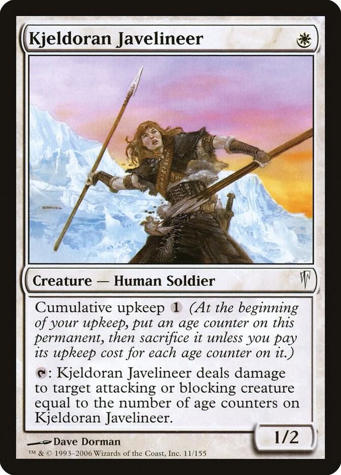 Kjeldoran Javelineer 11 card from Coldsnap