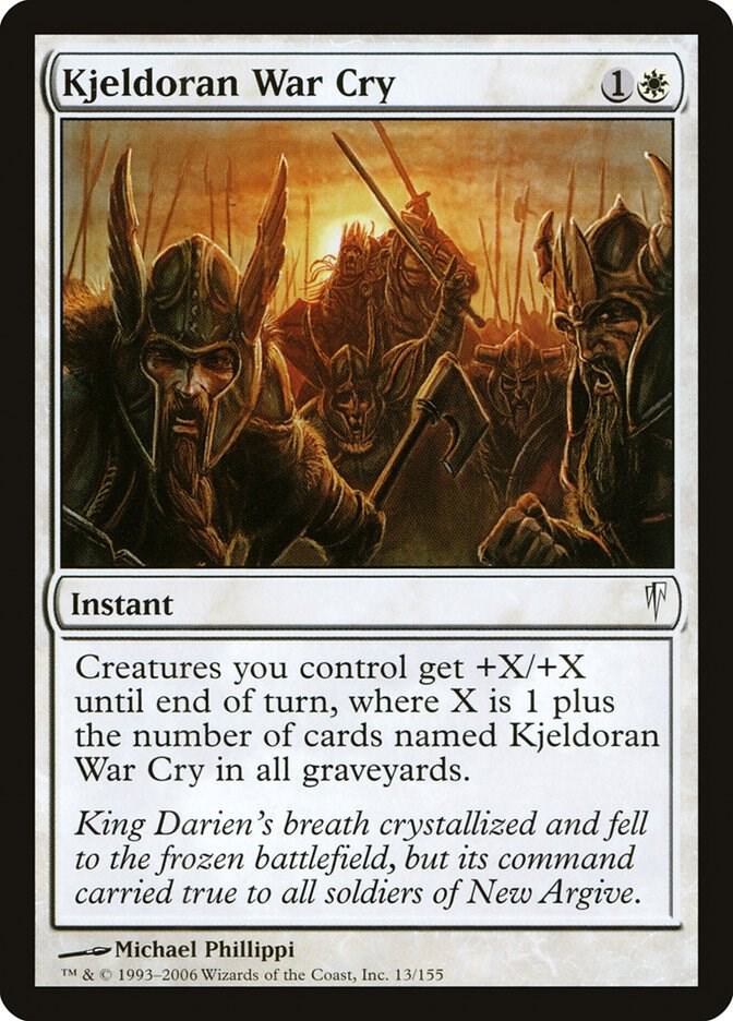 Kjeldoran War Cry 13 card from Coldsnap