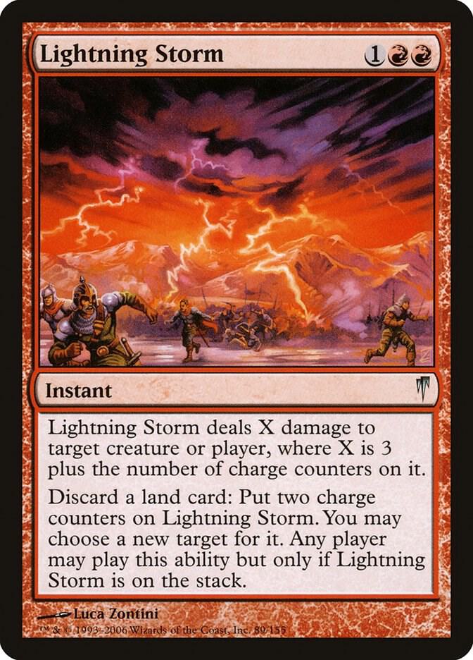 Lightning Storm 89 card from Coldsnap