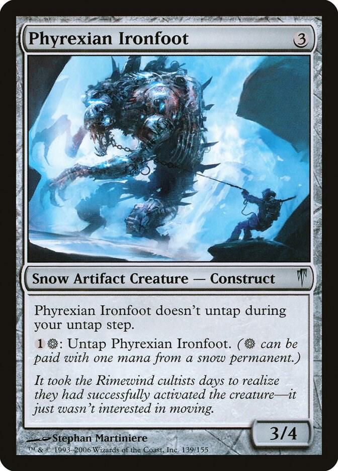 Phyrexian Ironfoot 139 card from Coldsnap