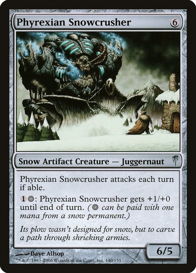 Phyrexian Snowcrusher 140 card from Coldsnap