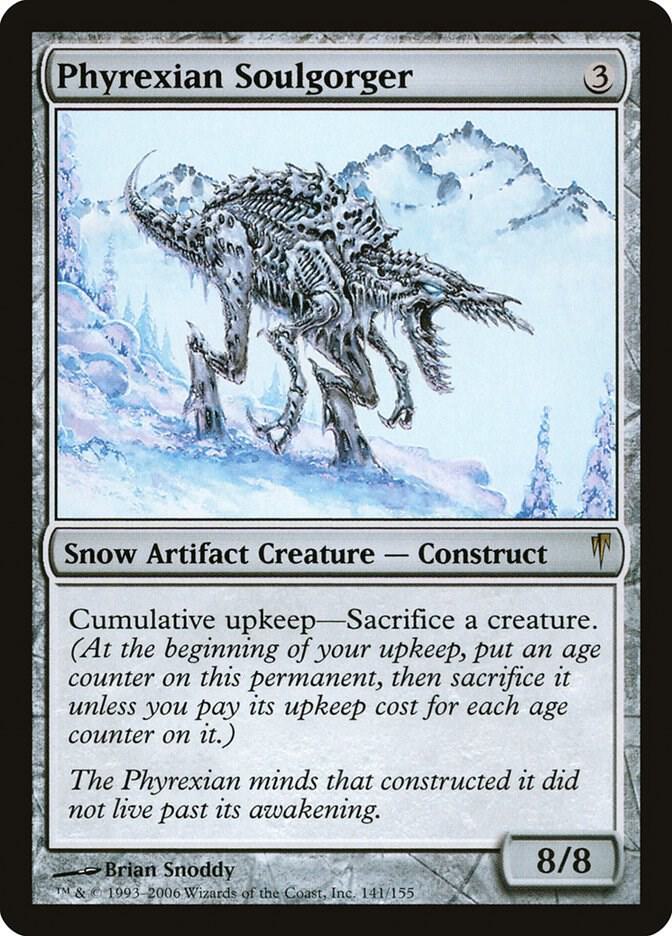 Phyrexian Soulgorger 141 card from Coldsnap