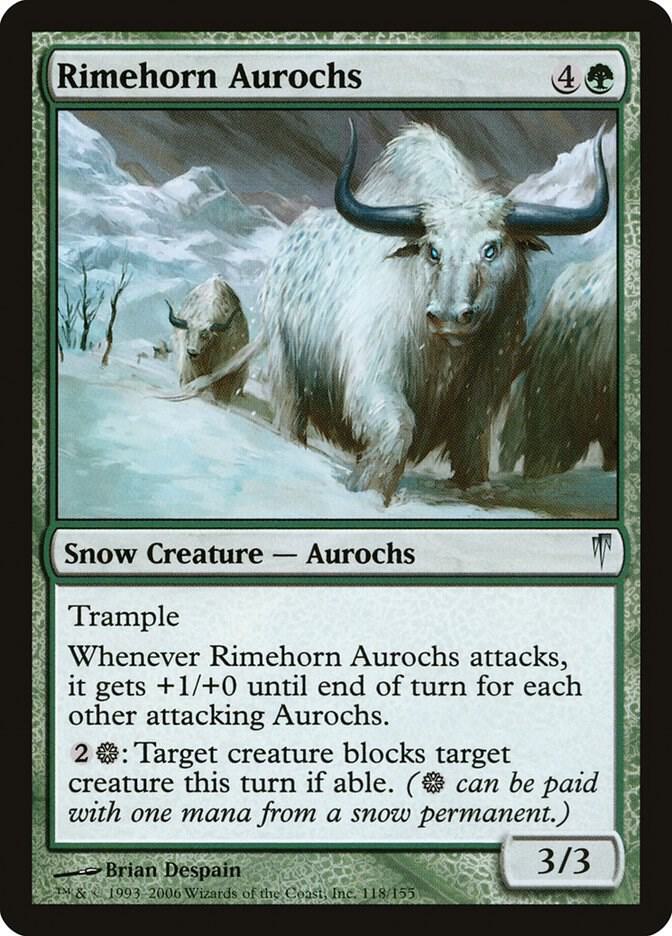 Rimehorn Aurochs 118 card from Coldsnap