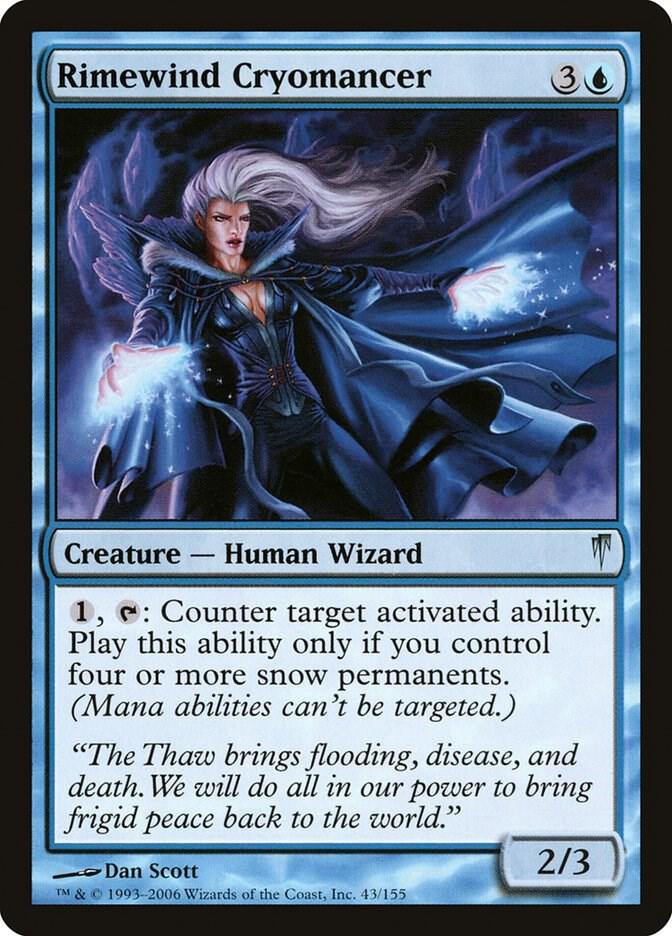 Rimewind Cryomancer 43 card from Coldsnap