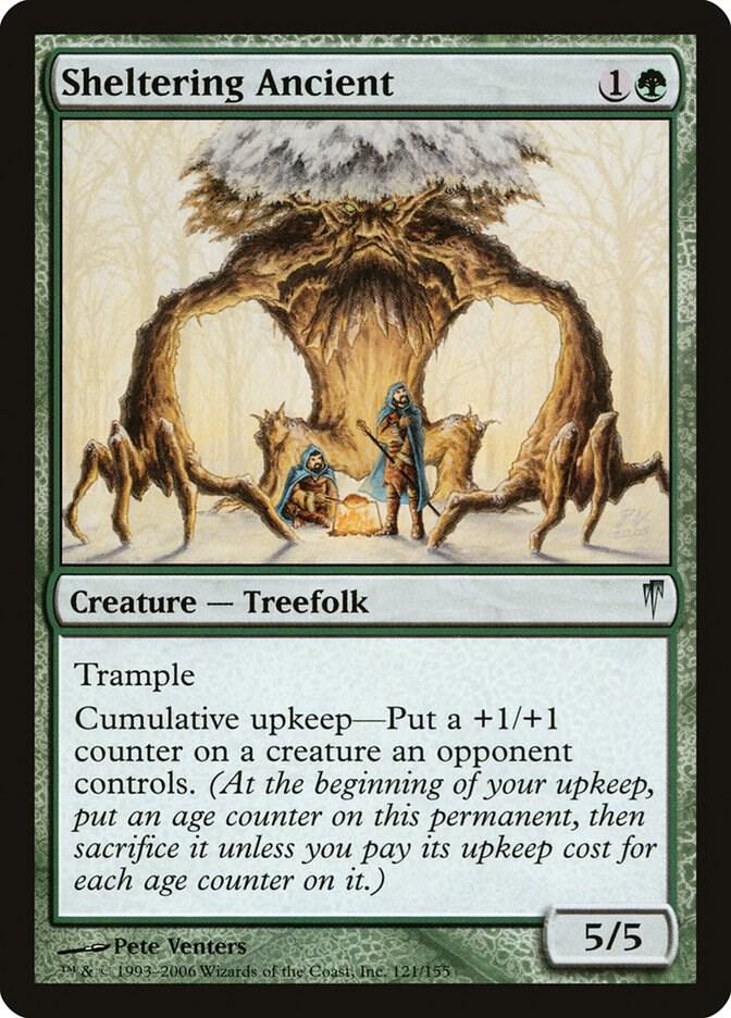 Sheltering Ancient 121 card from Coldsnap