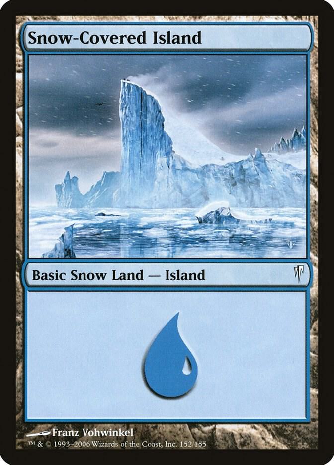Snow-Covered Island 152 card from Coldsnap