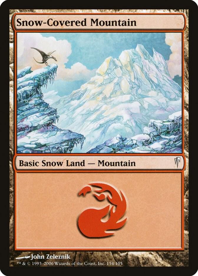 Snow-Covered Mountain 154 card from Coldsnap