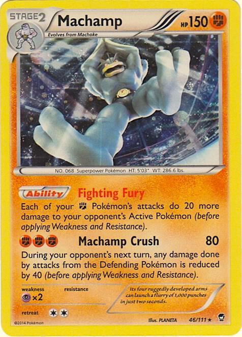 Machamp - 46/111 (Cosmos Holo) 046/111 card from Blister Exclusives