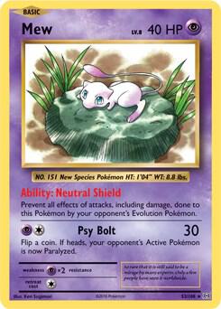 Mew - 53/108 (XY Evolutions) 053/108 card from Deck Exclusives