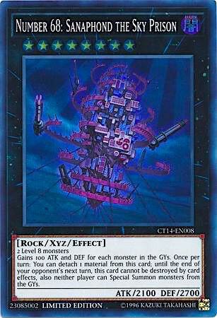 Number 68: Sanaphond the Sky Prison CT14-EN008 card from 2017 Mega-Tins