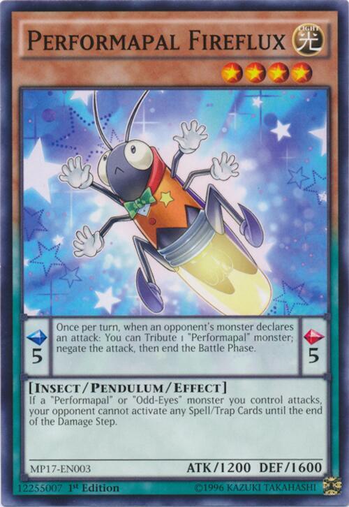 Performapal Fireflux MP17-EN003 card from 2017 Mega-Tins Mega Pack