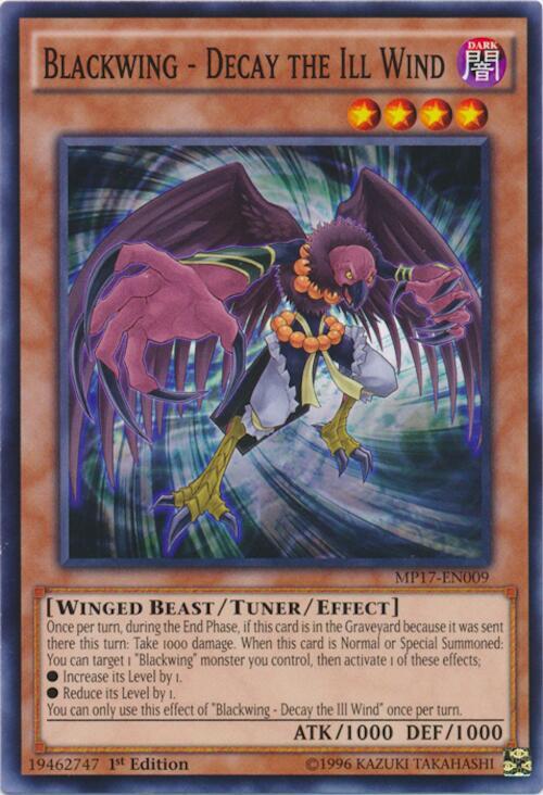 Blackwing - Decay the Ill Wind MP17-EN009 card from 2017 Mega-Tins Mega Pack