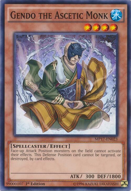 Gendo the Ascetic Monk MP17-EN023 card from 2017 Mega-Tins Mega Pack