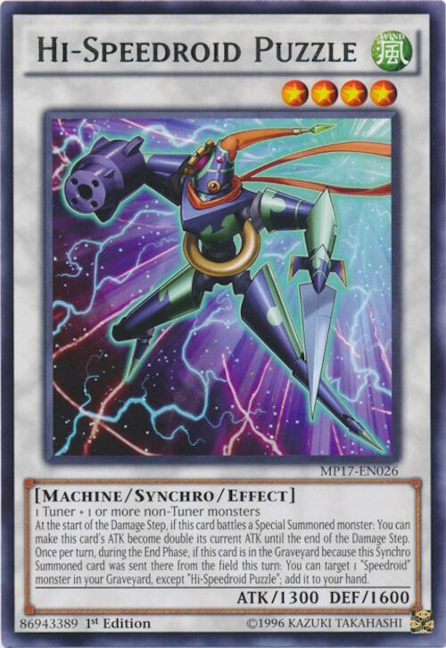 Hi-Speedroid Puzzle MP17-EN026 card from 2017 Mega-Tins Mega Pack