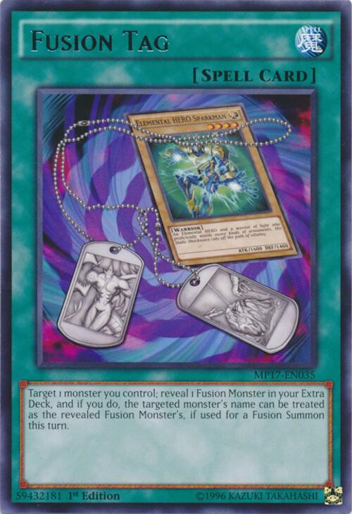 Fusion Tag MP17-EN035 card from 2017 Mega-Tins Mega Pack