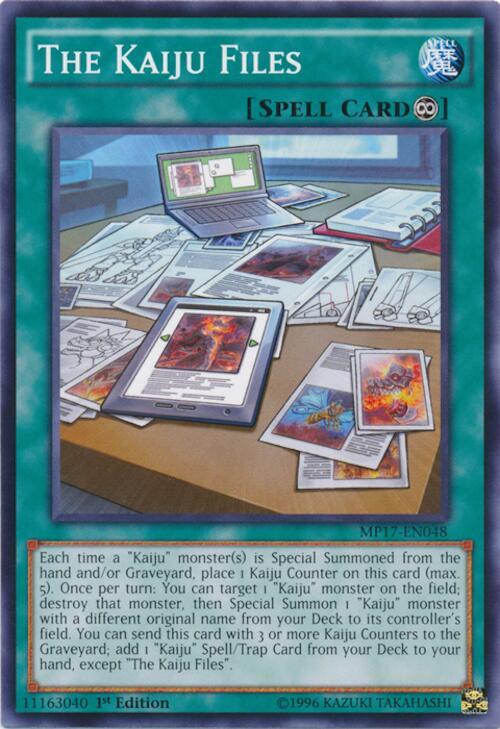 The Kaiju Files MP17-EN048 card from 2017 Mega-Tins Mega Pack