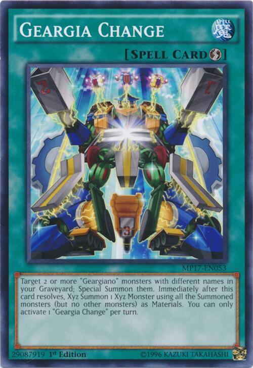 Geargia Change MP17-EN053 card from 2017 Mega-Tins Mega Pack