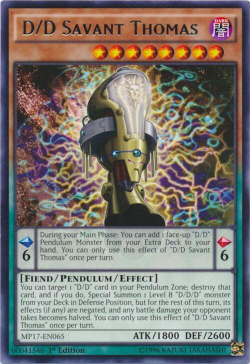 D/D Savant Thomas MP17-EN065 card from 2017 Mega-Tins Mega Pack