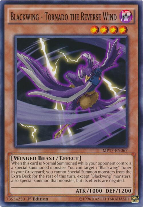 Blackwing - Tornado the Reverse Wind MP17-EN067 card from 2017 Mega-Tins Mega Pack