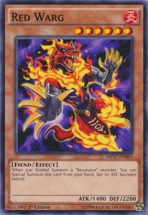 Red Warg MP17-EN069 card from 2017 Mega-Tins Mega Pack