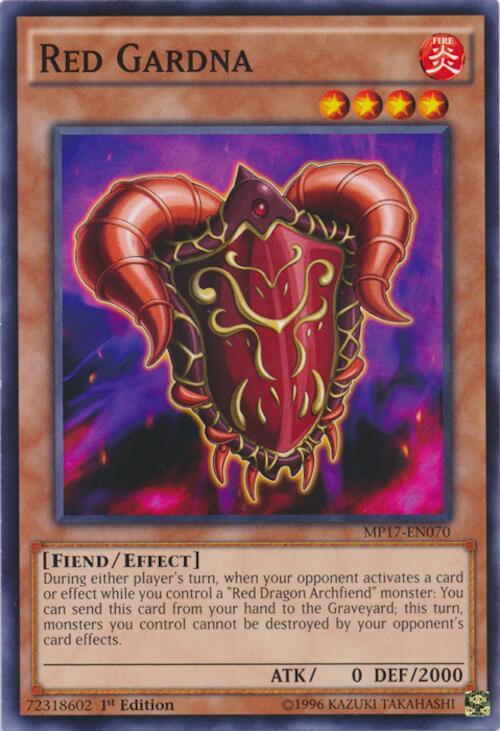 Red Gardna MP17-EN070 card from 2017 Mega-Tins Mega Pack