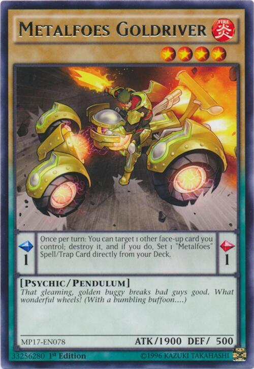 Metalfoes Goldriver MP17-EN078 card from 2017 Mega-Tins Mega Pack